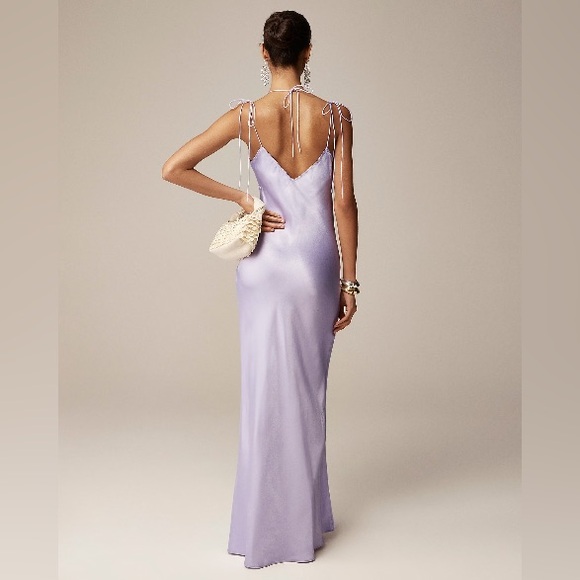 J. Women’s Anna October X J.Crew V-neck slip dress in luster crepe Size 12 NWOT - Picture 3 of 8